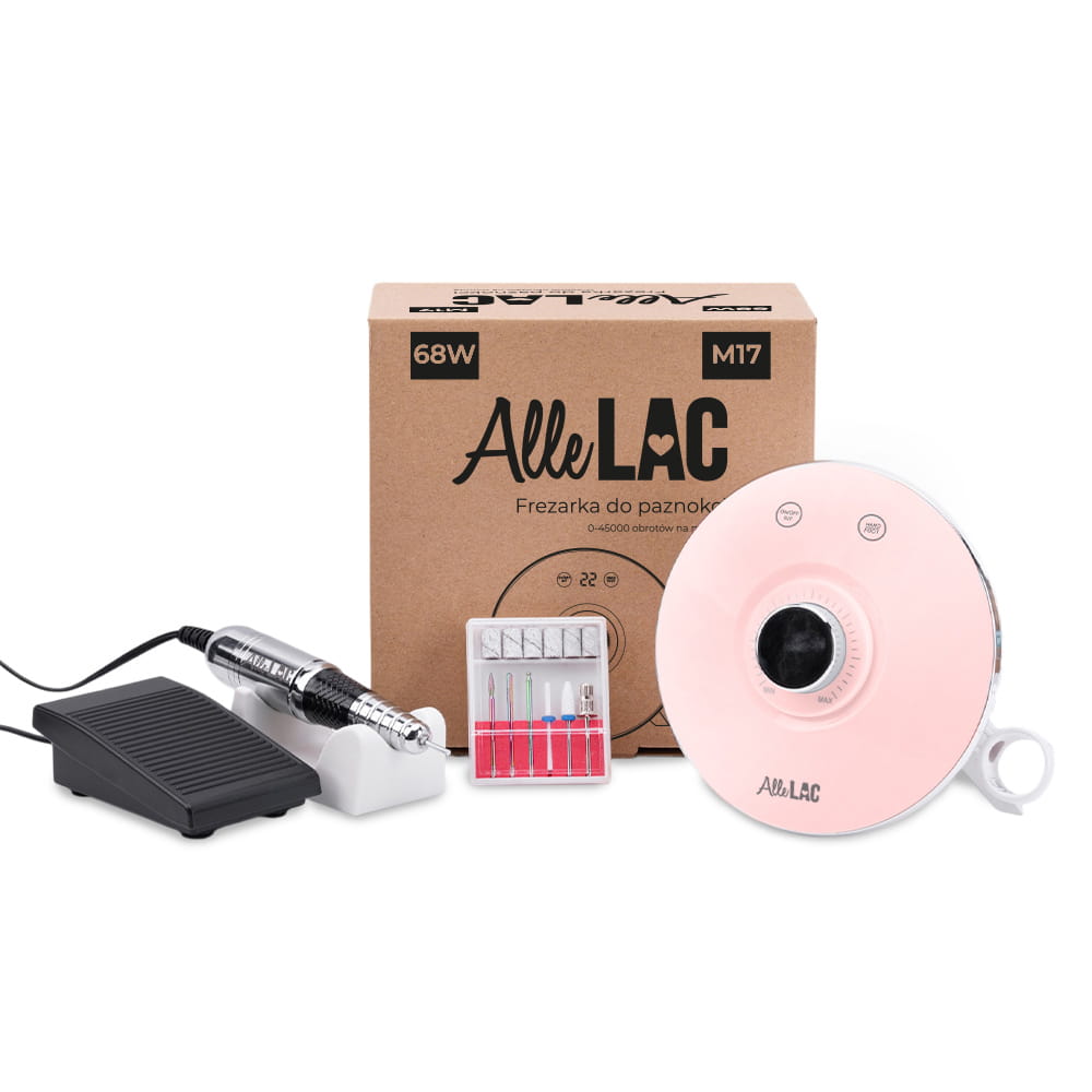 68W Nail Drill Allelac For Manicure Pedicure Pink M17 45,000 RPM