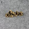 New Chinese Creative Handmade Vintage Brass Copper Strange Stone Mini Mountain Pen Rack Pen Holder Penholder Bracket Storage