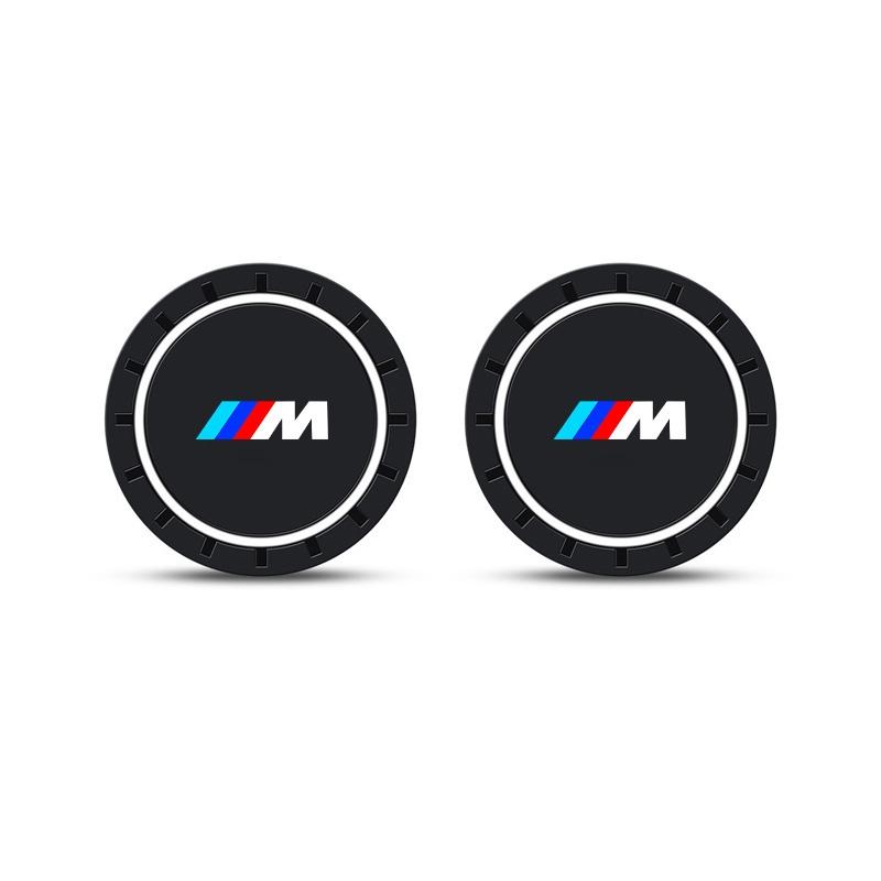 2pcs Car Coaster Non-Slip Mat Water Cup Anti-Slip Pad For BMW M Performance E46 E90 E60 F10 F30 E39 E36 F20 E87 G30 E92 E91 X5 vdsh44
