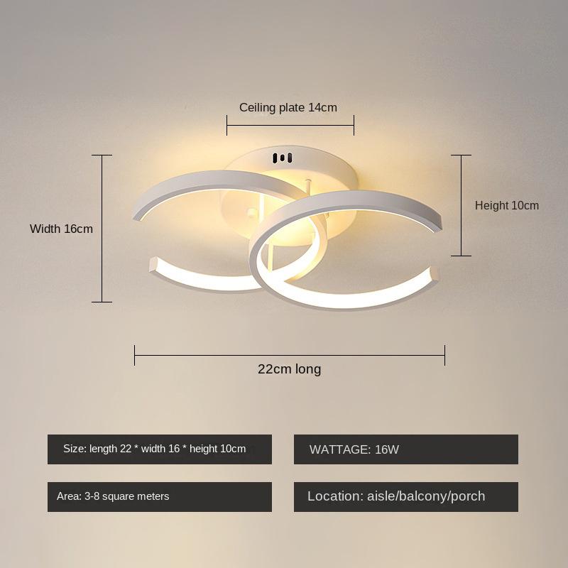 Modern minimalist corridor lights, LED corridor lights, creative entry, entrance hall, dressing room, exposed ceiling lights