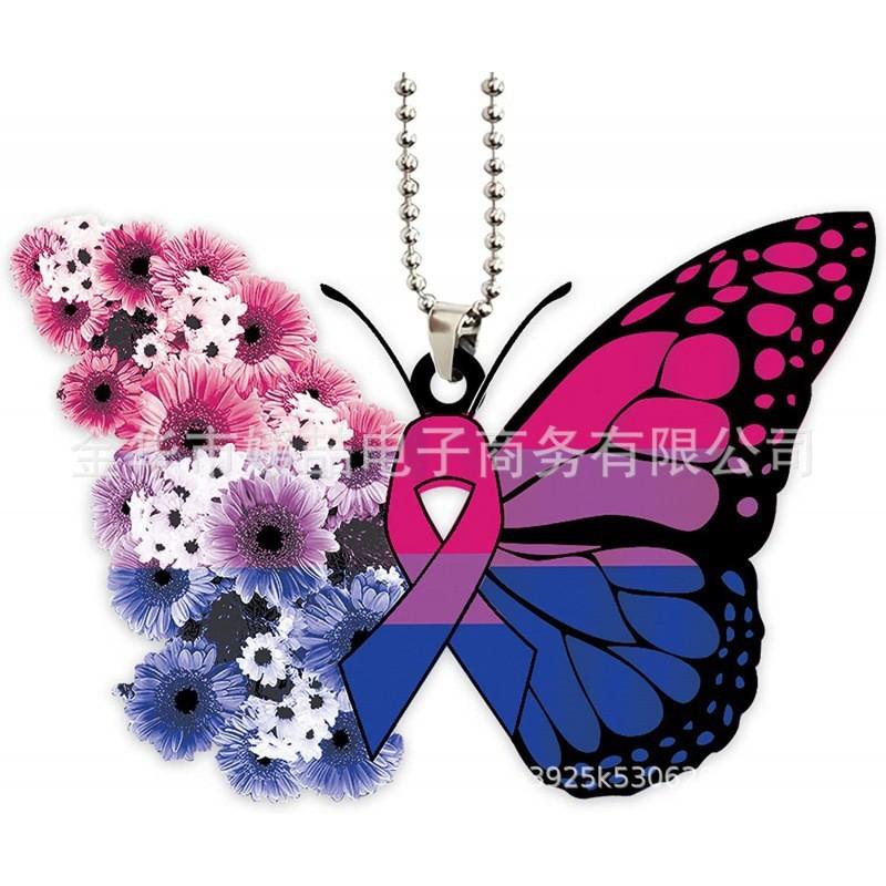 

Delightful Butterfly 2d Car Hanging Decoration In Various Colors For Festive Design Interior 27