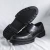 Brock casual leather shoes men's Korean version youth with suit leather shoes best man shoes business dress men's shoes PX16-R