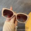 Korean Cat Eye Large Frame Sunglasses - Trendy, Slimming, High-End Outdoor Sun Protection