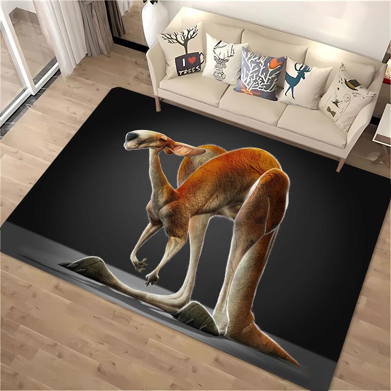 Australia Kangaroo 3D HD Area Carpet,Rugs for Living Room Tapete for Bedroom Sofa Kitchen Doormat Decor,Kid's Non-slip Floor Mat