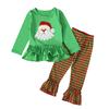 Girls Christmas Santa Clothing Set Baby Boys Infant Tops Pants Flares Outfits