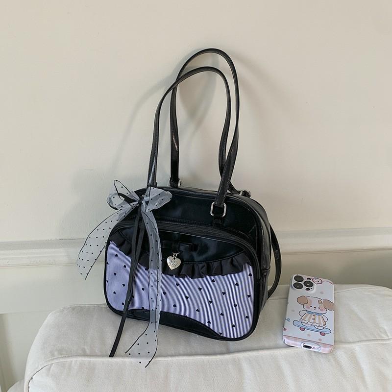 2025 New Korean All-match Backpack. Women s Fashionable Commuter Shoulder Bag. Multi-function Lace Sweet Cool Handbag. one size