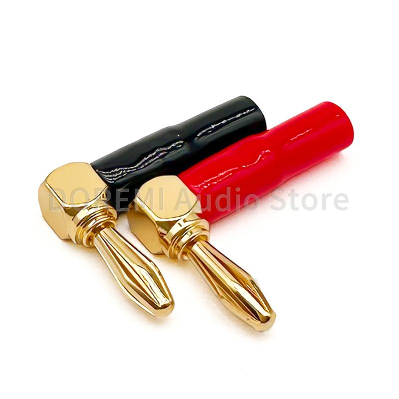 10PCS Banana Plugs Speaker Audio Connector Dual Screw Lock 24K Gold Plated HIFI Banana Connectors Jack for Sound Amplifier Wire