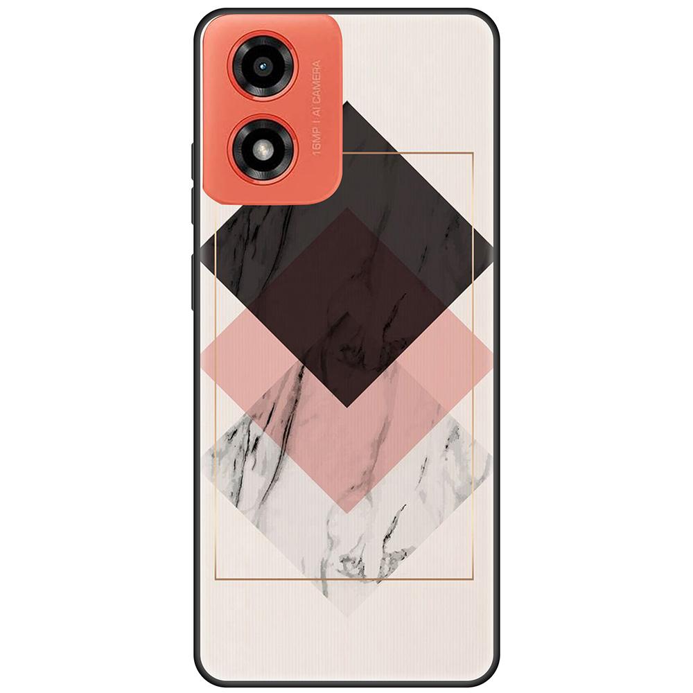 Caes for Motorola Moto G04 Black luxury Back Silicon Cover on MotoG04 Full protection shockproof bumper