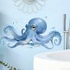 Großer blauer Oktopus Wandaufkleber Meeres Tier Wanddekal Abziehen Und Aufkleben Kunst Wandbild für Badezimmer Küche Wohnzimmer Sommer Wanddekoration