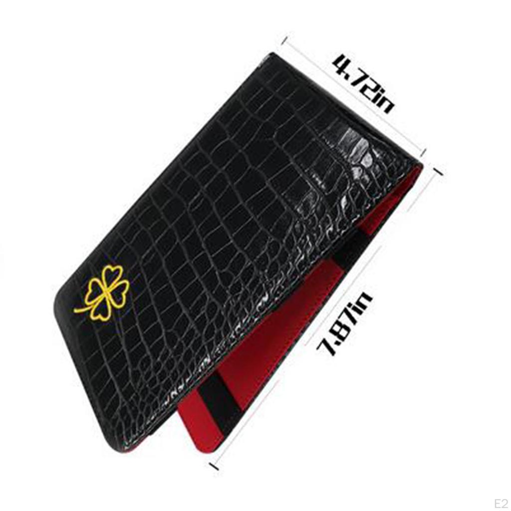 Porta Cartão de Pontuação de Golfe Carteira para Cartões de Pontuação com Elásticos Capa para Livro de Distâncias para Aniversários