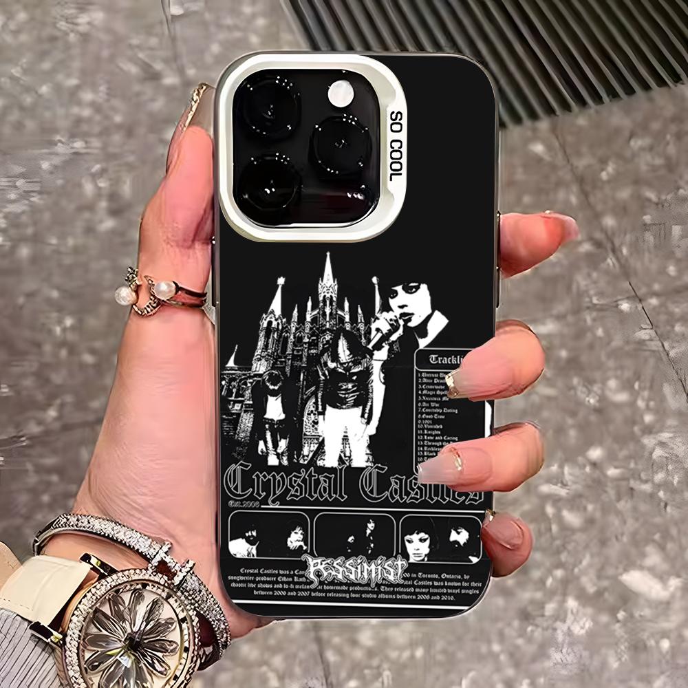 

Band C-Crystal Castles Phone Case For IPhone 17 Pro Max 16 Pro Max 15 14 13 11 12 Mini Xs X Xr 7 8 Plus Se Color Silver Cover iPhone 13 Pro Max