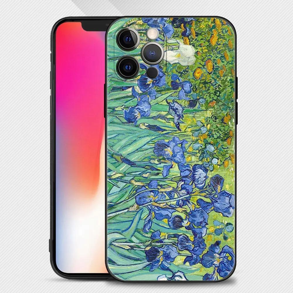 Paintings Starry Night Van Gogh Phone Case For iPhone 16 15 14 13 12 11 Pro Max XS X XR 7 8 SE Cover