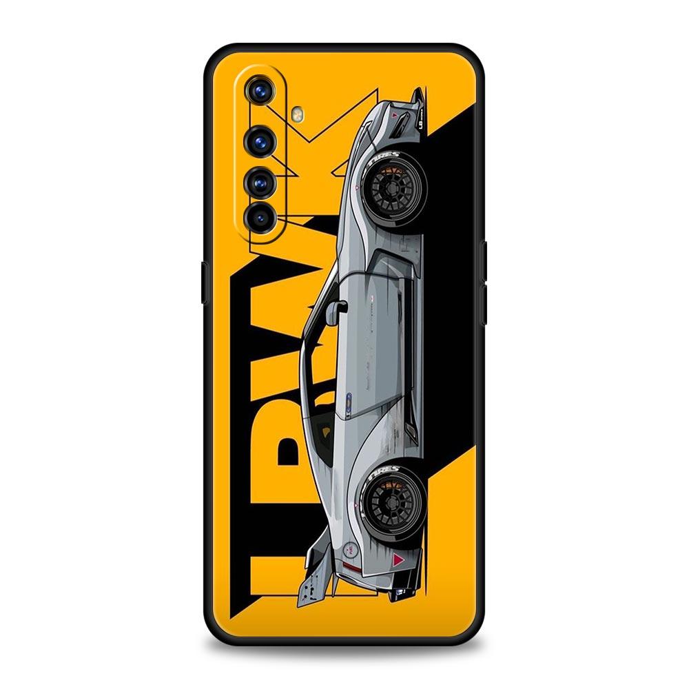 Japan JDM Sports Cars Case For Realme 12 11 10 9 8 5G 7 6 GT5 GT3 GT2 Pro Plus C21 C11 C25 C35 For Realme GT Neo 2 3 3T 5 Cover