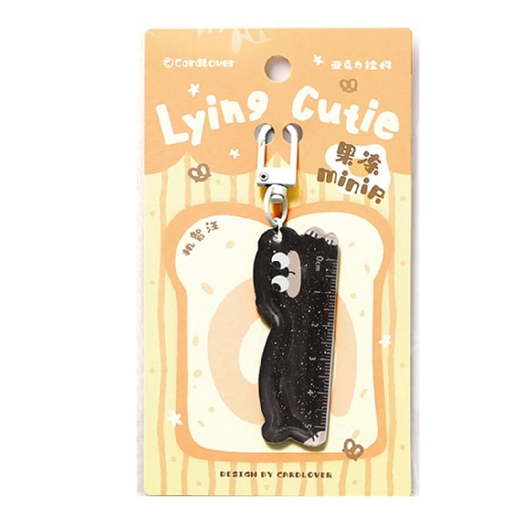 

Animal Figure Ruler Charm Featuring Centimeter Measurement Scale and Portable Size Acrylic Texture for Backpack Journal 1