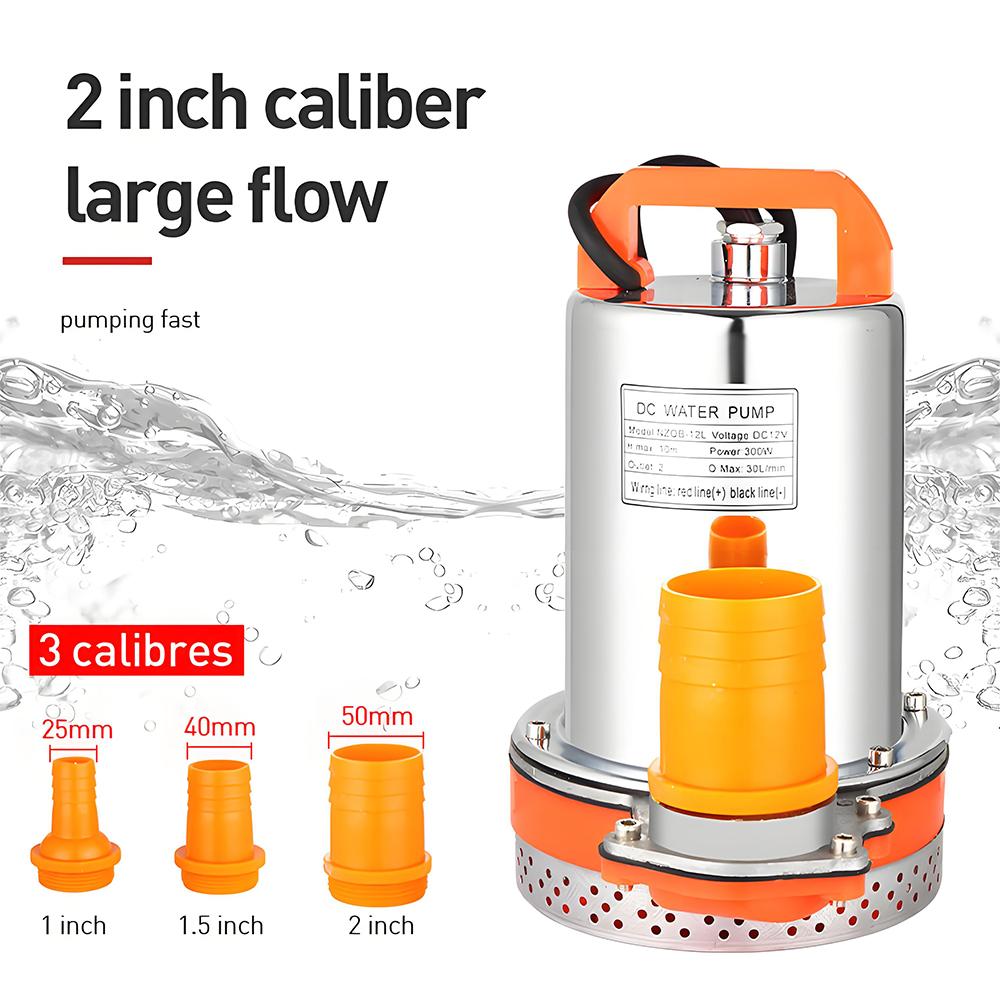 2 Inch DC Submersible Pumps Solar Water Pump 12V/24V High Head High Flow Solar Water Pump Home Vegetable Gardening Water Pump