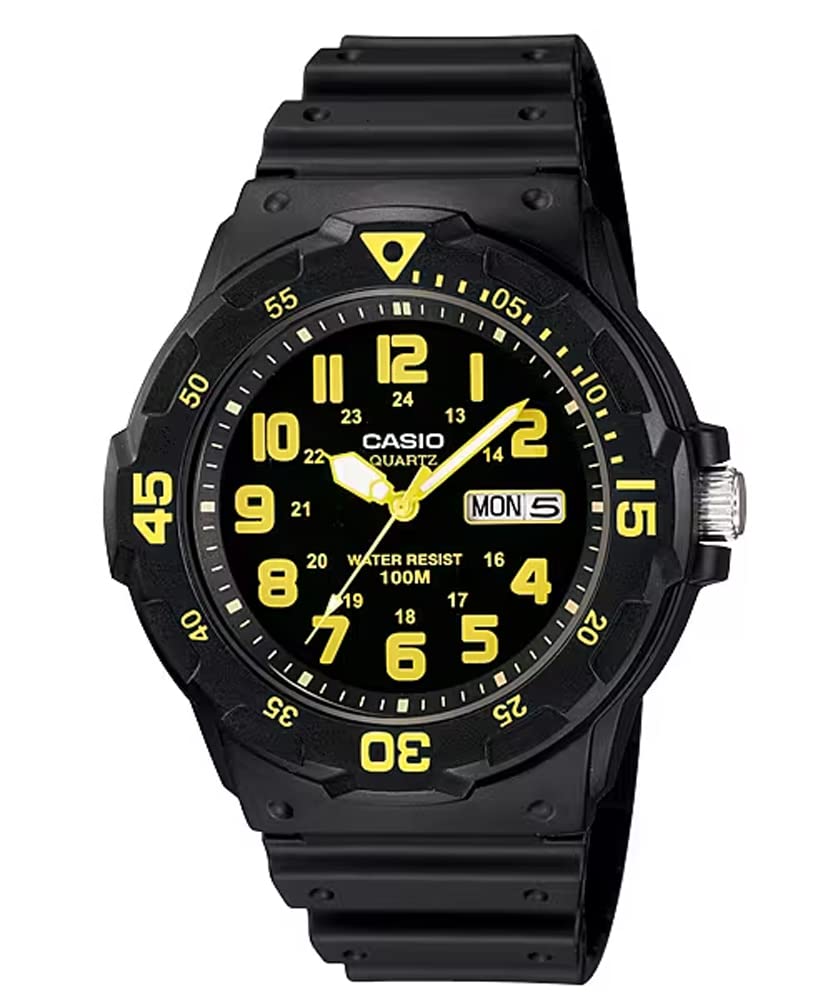 

Casio Standard Quartz Watch MRW-200H-2B2V / -200H-9BV Men s Black and Yellow / Blue Dial Overseas Model [Parallel Import]