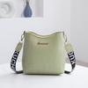 Women's Crocodile Pattern Crossbody Bucket Bag - Stylish and Compact