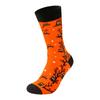 Halloween Themed Cotton Socks Elastic Cuffs Breathable Fabric Practical Wear Festive Ghosty Pumpkin Patterns