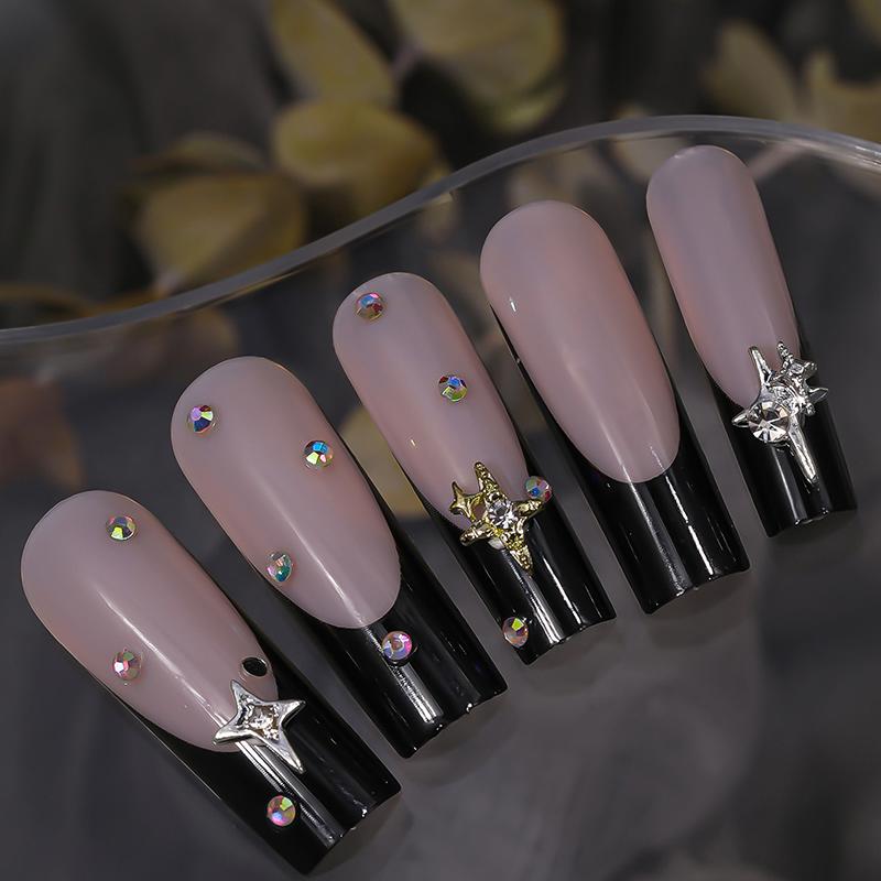 10 st 3D-legering Asterism Nagelhängen Dekorationer Stjärntillbehör Glitter Nageldelar Nagelkonst Material Tillbehör