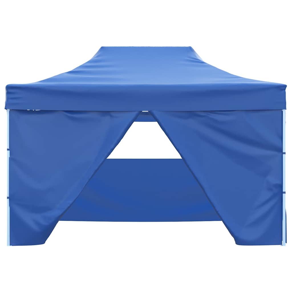 VidaXL Profi-Partyzelt Faltbar mit 4 Seitenwänden 3×4m Stahl Blau