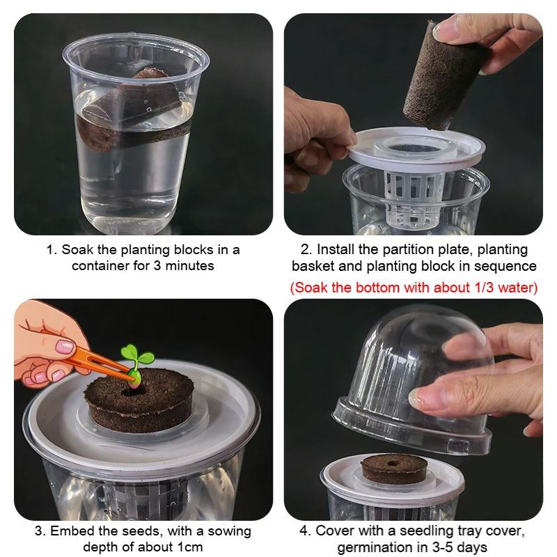 Meshpot Root Control Transparent Flowerpot Breathable Flowerpot Double-layer Growth Container with Drainage Hole Orchid Planters