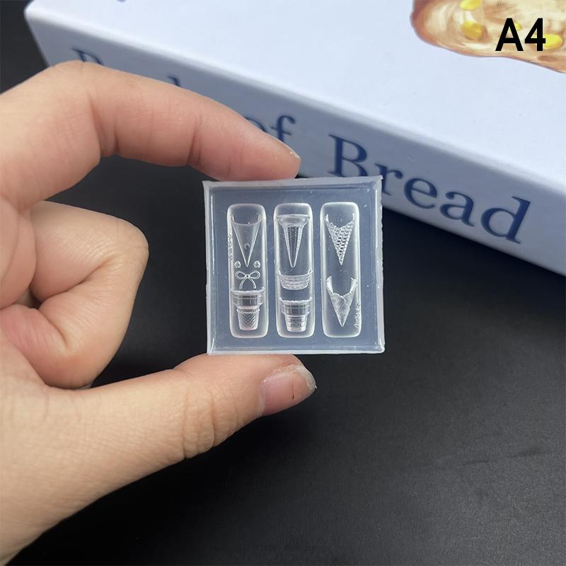 1 Stück Silikon Schleife Nagelkunstform Rosenblüten-Strauß-Stil Hochtransparent 3D-Nageldekorationen Nagelanhänger DIY Maniküreform