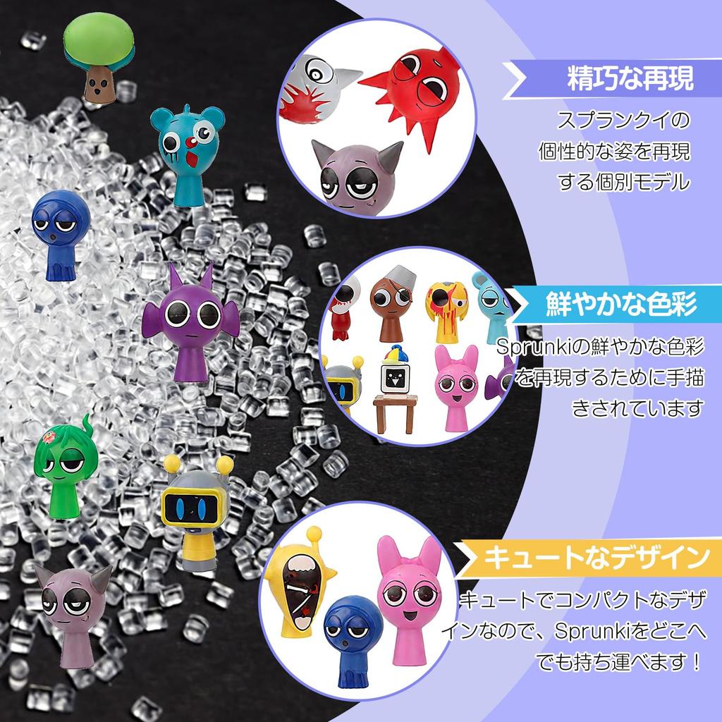 MORISHOP Spranky Figures, Doll Toys, Collectibles, Figures, Plastic Models, Game Characters, Character Collections, 3-4cm Tall (48-Pack) [Used]