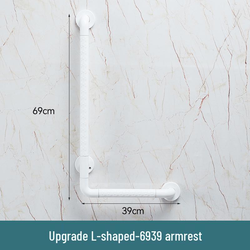 L-Shaped Non-Slip Bathroom Grab Bar for Elderly & Disabled Users