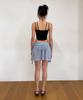 VINAJ Lace Layered Shirred Skirt Cover-Up (Baby Blue)
