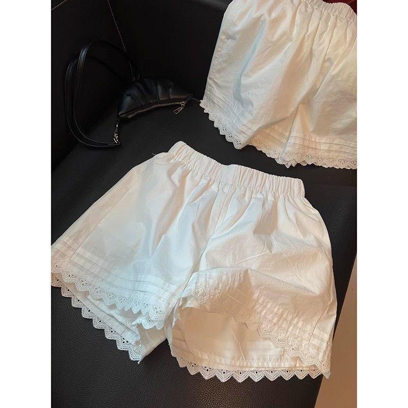 

Women s Sweet Lace High-Waist A-line Summer Shorts - Versatile, Loose, and Slimming Bestseller. M (80-100 jin)