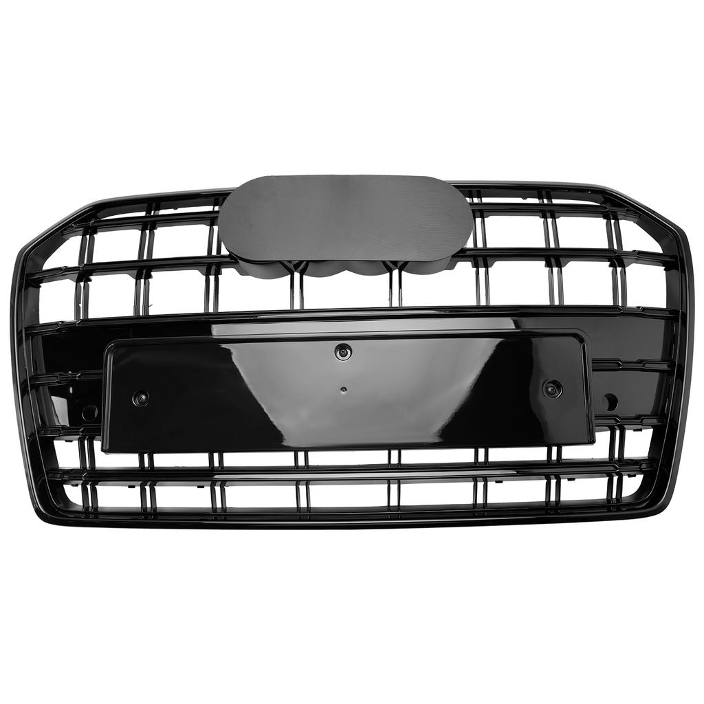 S6 Style Front Bumper Grille Grill Fit A6 S6 C7 2016-2018 Black
