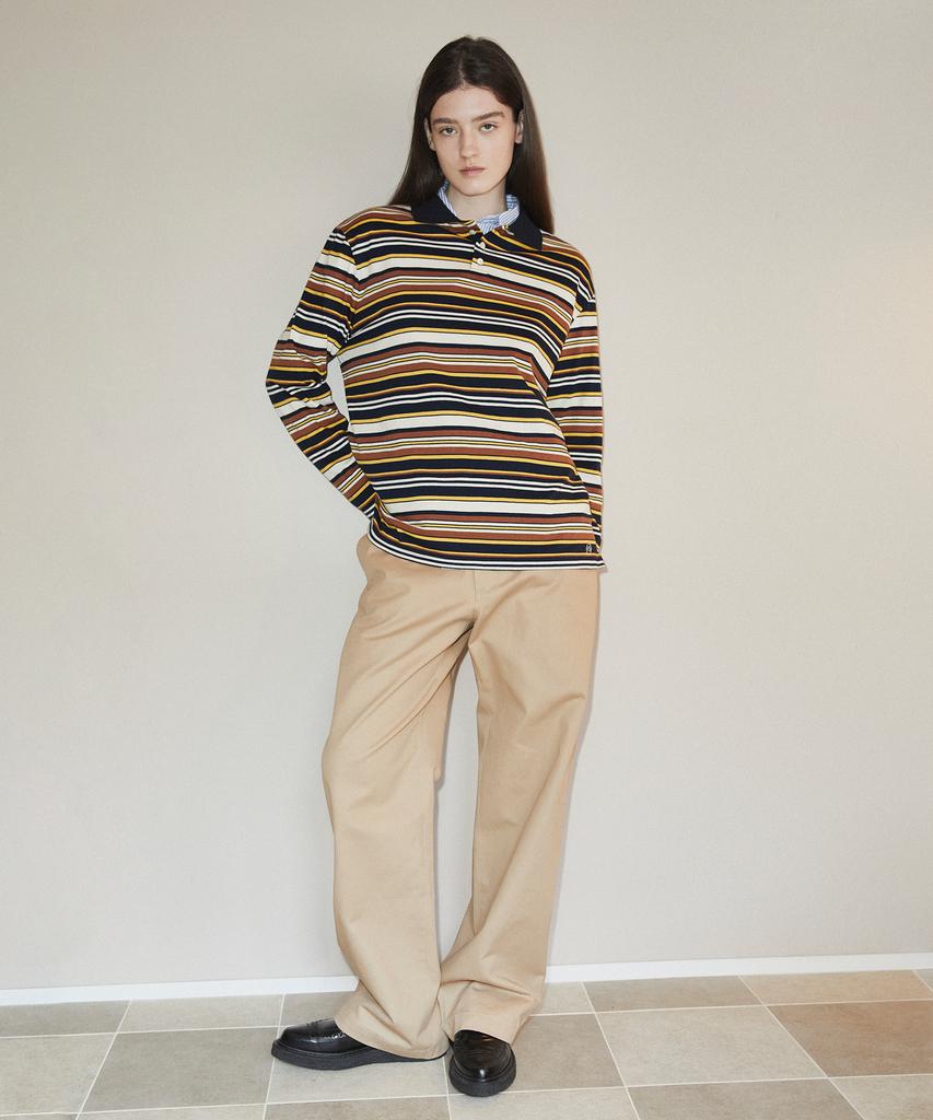 Lollingseutyudio Straight Chino Pants Cotton Twill Deep Beige