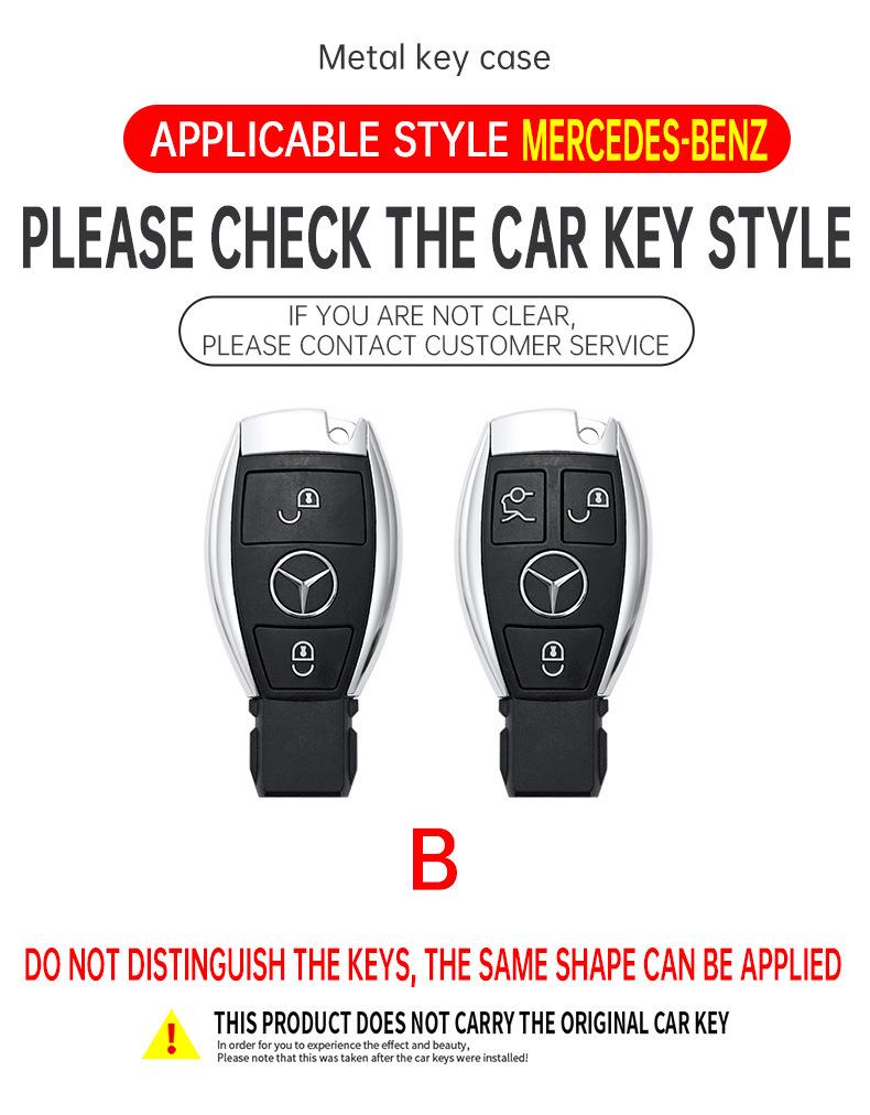 Key Cover for Mercedes-Benz Models: C200L, GLA, B200, CLA220, Old C180L, A180, GLC.