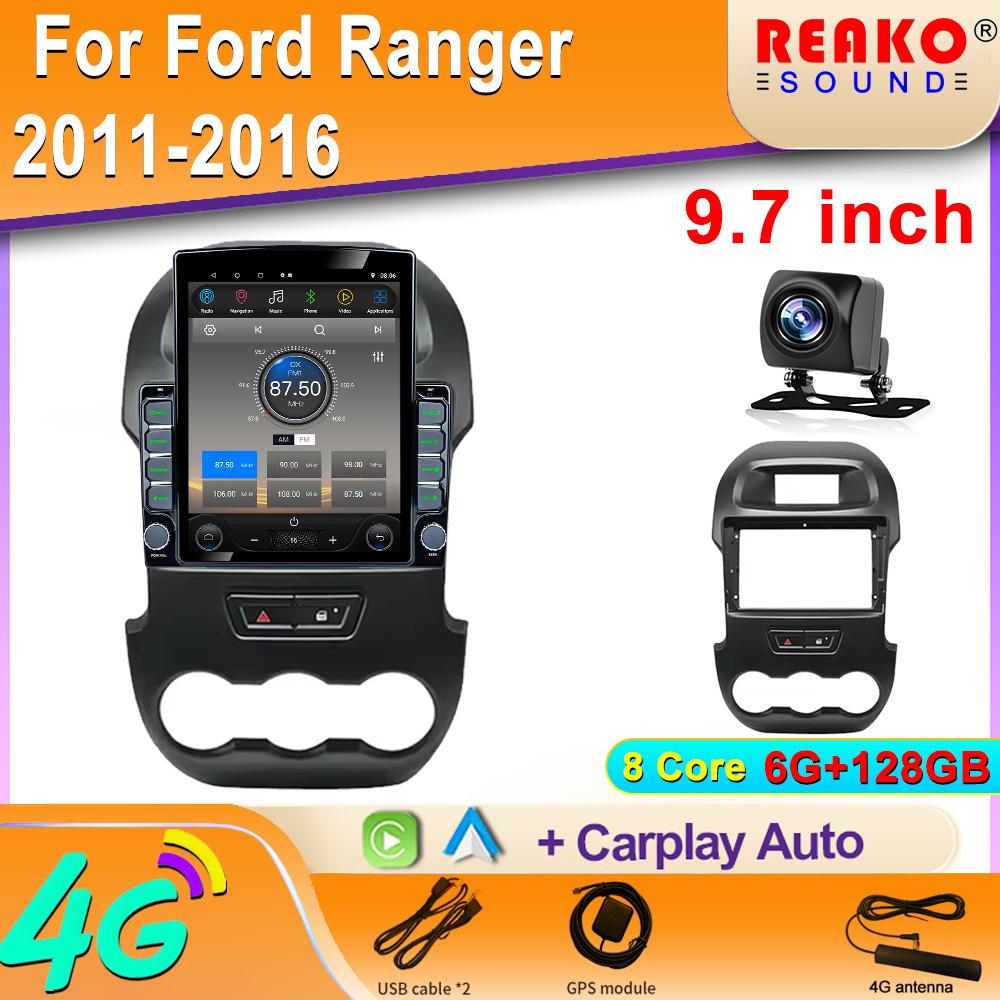 9,7" Vertikaler Tesla-Bildschirm Android Autoradio Für Ford Ranger 2011-2016 GPS-Navigation Carplay Multimedia Videoplayer