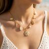 Boho Starfish Scallops Pendant Necklace for Women Ocean Seahorse Pearl Metal Chain Choker Beach Party Aesthetic Jewelry Gifts