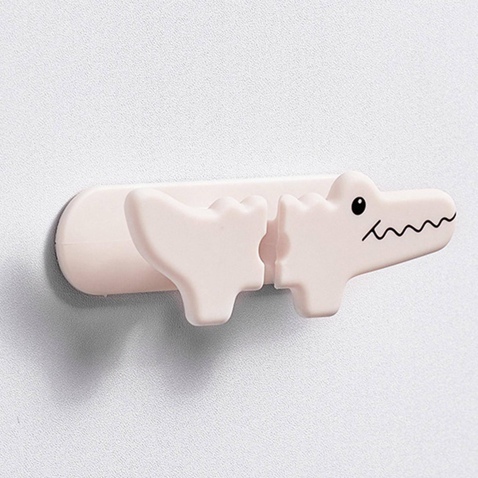 

Silicone Cable Organizer for Charging Cables No Drilling Required Reusable Wire Holder with Animal Shape Design Suitable for Desk and Home Use One Size білий