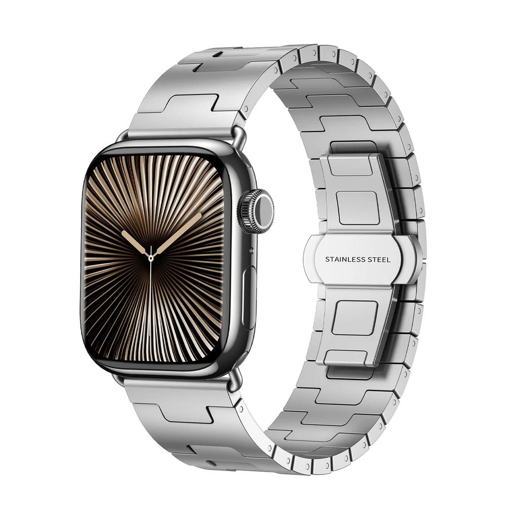 Luxurious Titanium Band For Apple Watch Series 10 46mm 42mm Metal Business Bracelet iWatch Ultra1/2 49mm 45mm 44mm 38mm 40mm 41mm Watchband SE