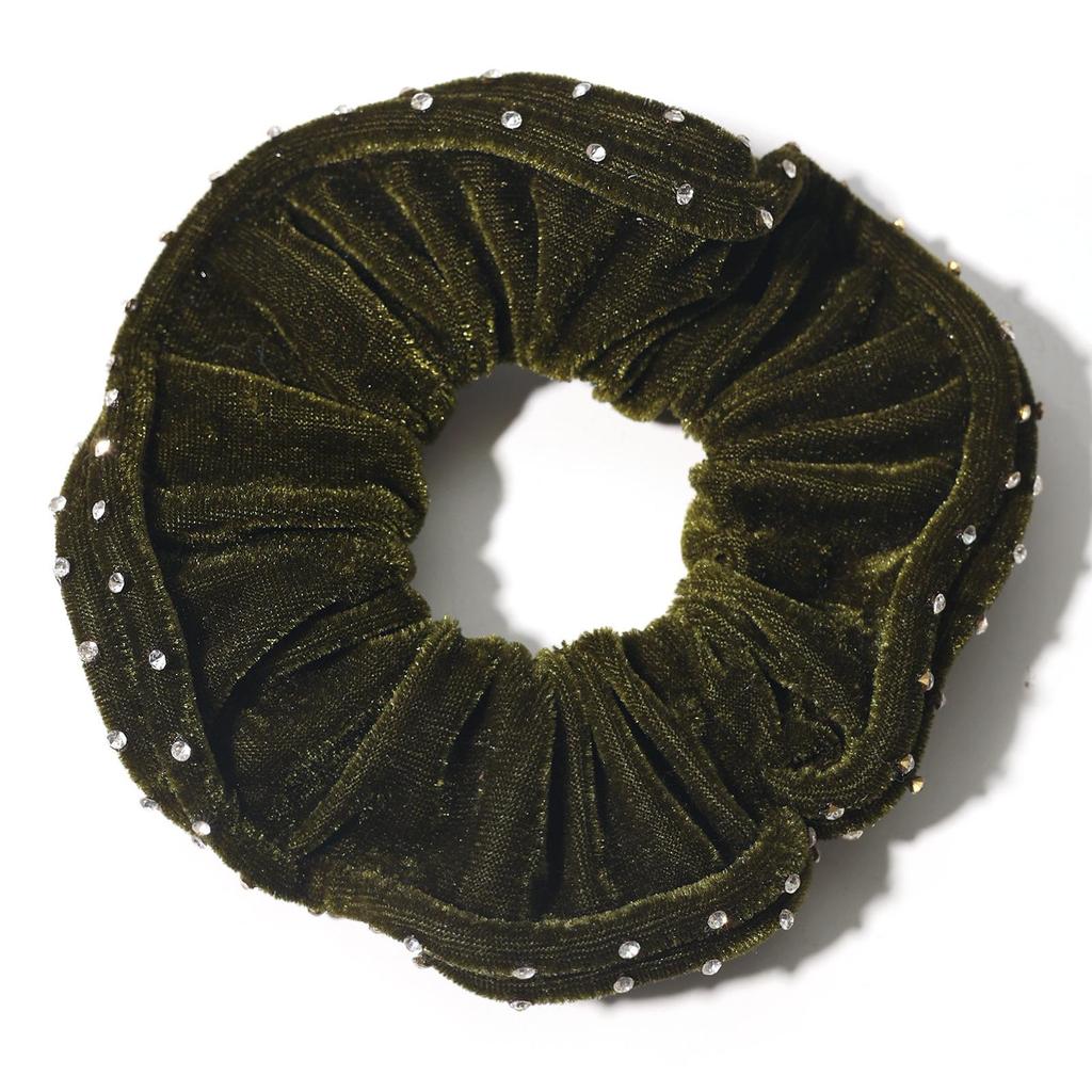 Duoling 80-Diamant Samt Strass Haargummi, Koreanische Mode Elastisches Haaraccessoire.