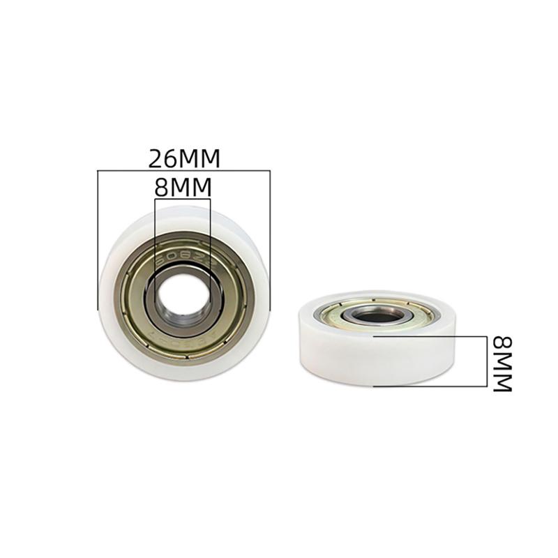 5Pcs Nylon Bearing Roller Wheel Silent Pulley Roller With Metal Ball Bearing For Sliding Door Cabinet Furniture Hardware