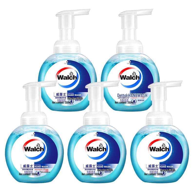Walch Foaming Antibacterial Hand Wash - Fresh Scent (5 x 300ml)