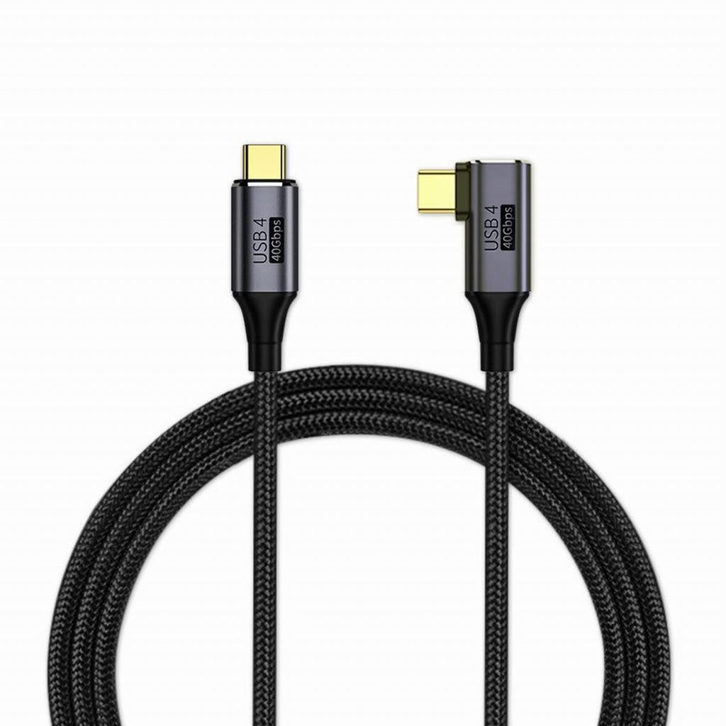 Cablecc 40Gbps Angled USB 100W USB Thunderbolt 30cm 4.0 Cable, Charging, 8K@60Hz, 5K@60Hz, 4.0, 3/4,