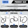 Safety Bungee Tether Tool Lanyard With Carabiner Hook Climbing Working Anti-Falling Safety Rope Aerial Work Climbing Accessories