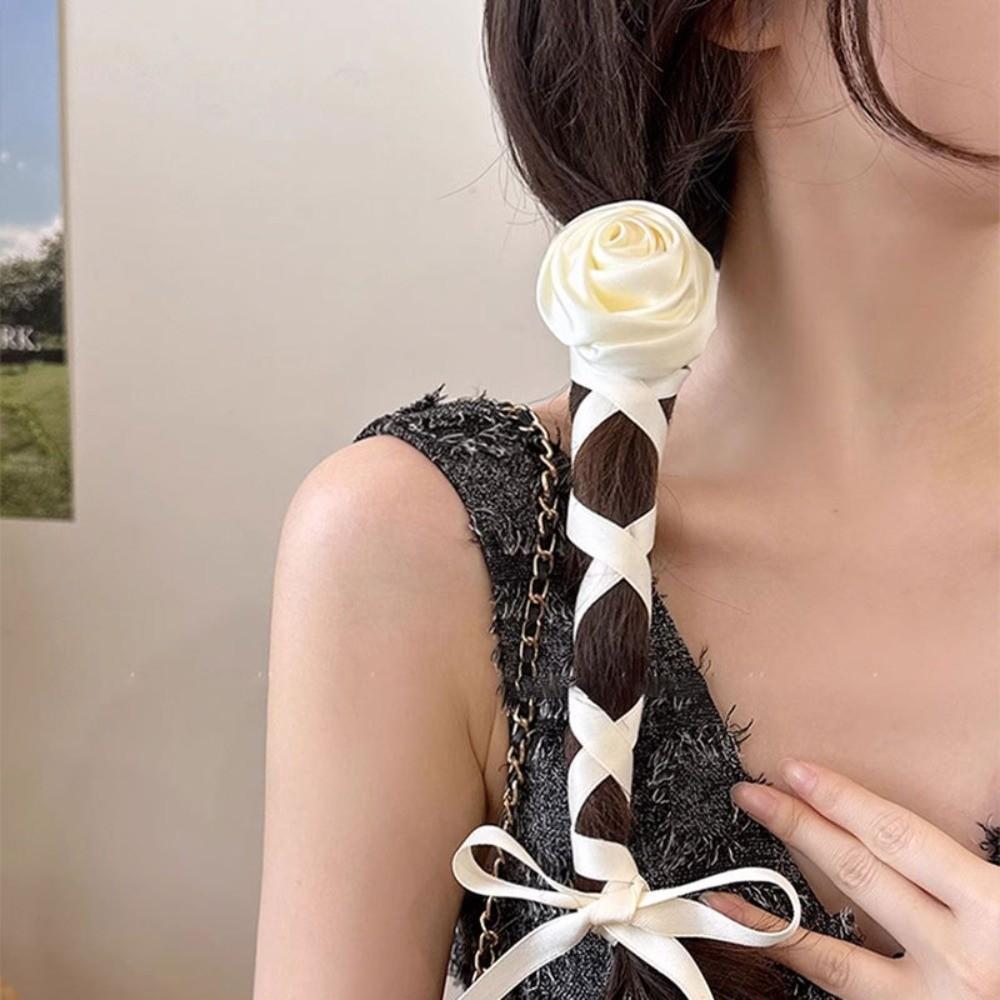 2PCS Elegant Rose Curtain Tieback Multi-function Curtain Straps Ribbon Curtain Buckle  Living Room