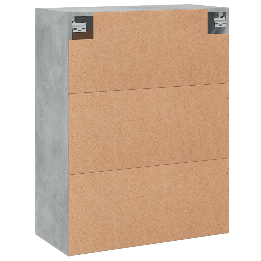 Wall Cabinets 2 pcs Concrete Grey Particleboard