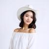 European Wool Rolled Design Unisex Sun Hat For Outdoor Travel