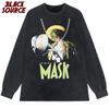 Męska Koszulka Hip Hop Streetwear Parodia Portret Graficzny Nadruk Koszulka Harajuku Top T-shirt Prana Krótki Rękaw Zniszczona Koszulka