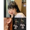 Korean Fashion Zircon White Flower Drop Earrings For Women Jewelry 2025 Trending New Sweet Women's Flowers Earrings Z40