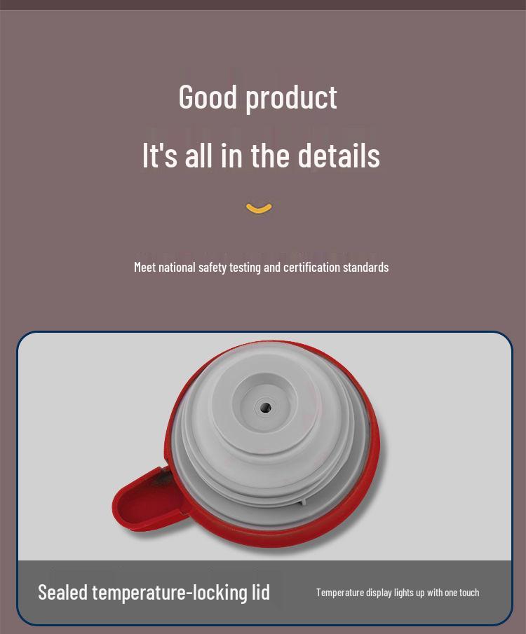 Large Capacity Red Thermos: Ideal for Weddings, Office, or Home Use with Glass Inner Liner