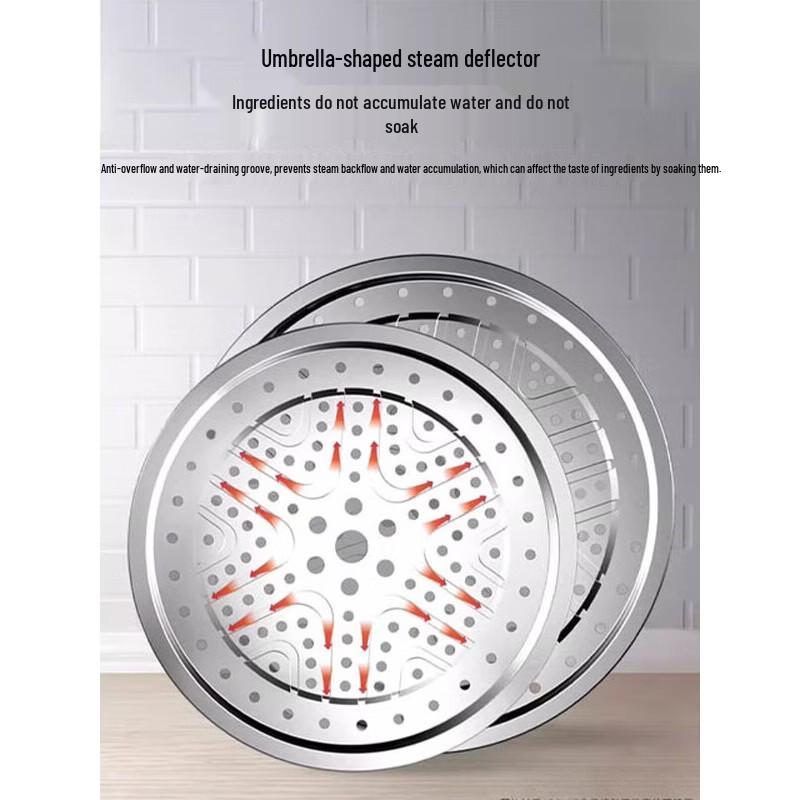 KOBACH 304 Stainless Steel 3-Layer Steamer Pot