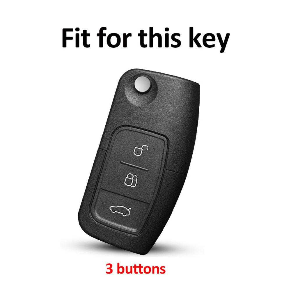 Silver Edge Keyless TPU Car Key Case Cover Shell Fob Case For Ford Focus 2 MK2 Fiesta Mondeo Galaxy Falcon Territory Ecosport Kuga Escape